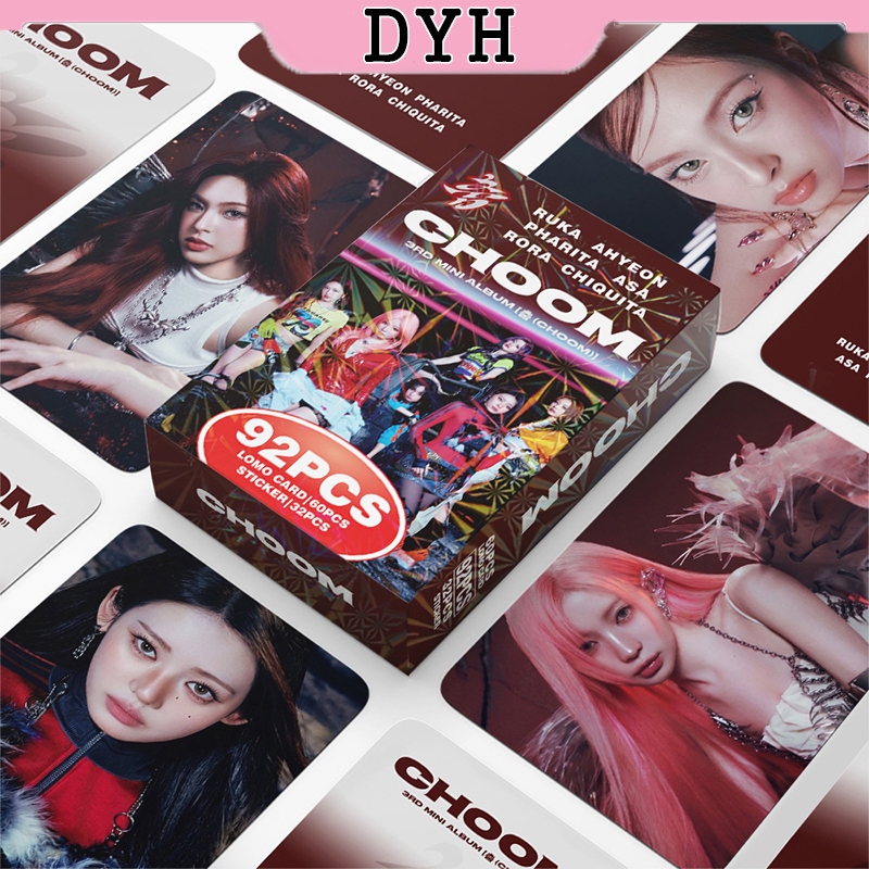 124 Pçs/Caixa BABYMONSTER Photocards CHOOM PSYCHO GO UP Cartão LOMO Holográfico Ahyeon ASA CHIQUITA Adesivo
