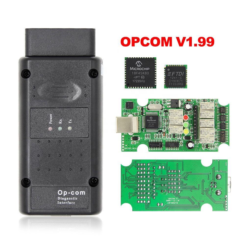 Recentemente OP COM 2018 Para Scanner De Diagnóstico Opel-V1.99 OBDII Interface Carros OPCOM Pode Ônibus