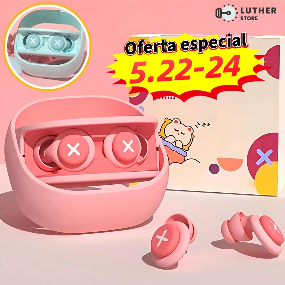 Tampões Auriculares De Silicone Isolamento Acústico Redução De Ruído Com Esponja Macia Protetor Auricular