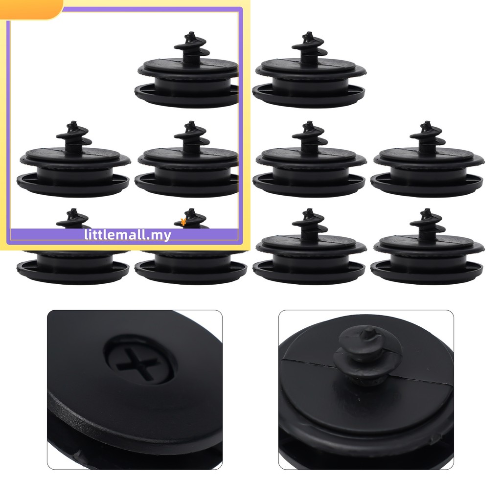 Nobleflyingllma 10 Conjuntos De Clipes Universais Pretos Para Tapete De Carro , Retentores De Carpete , Suportes De Fixa