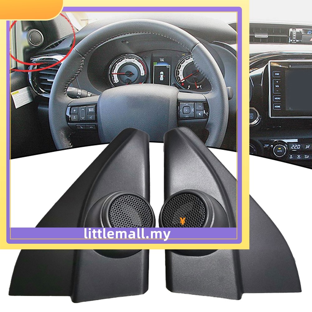 2 Peças Para Toyota Fortuner 2016-2019 Montagens De Tampa De Alto-Falante Pilar A De Carro