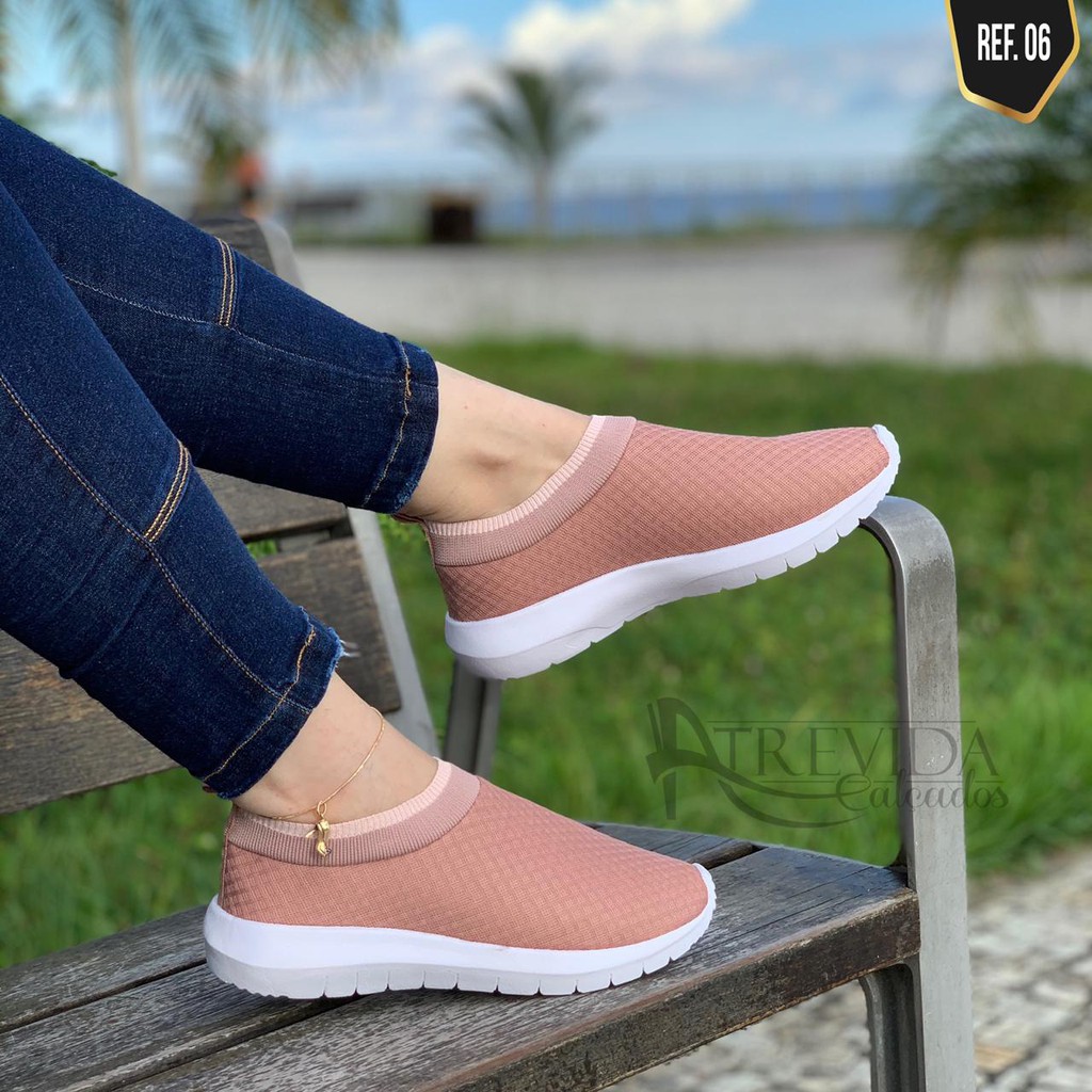 Tênis Meia Feminino Academia Caminhada Trabalho