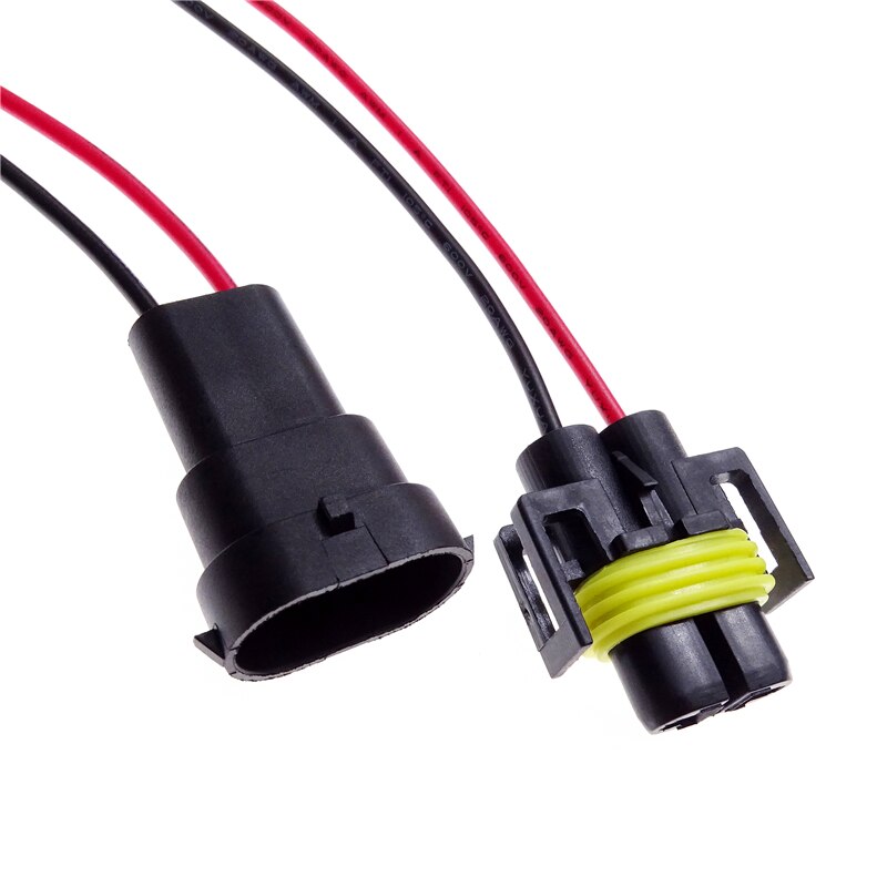1 Par H8 H9 H11 Macho Para Fêmea Tomada Adaptador Conector Cabo Cablagem Foglight Cabeça Lâmpada