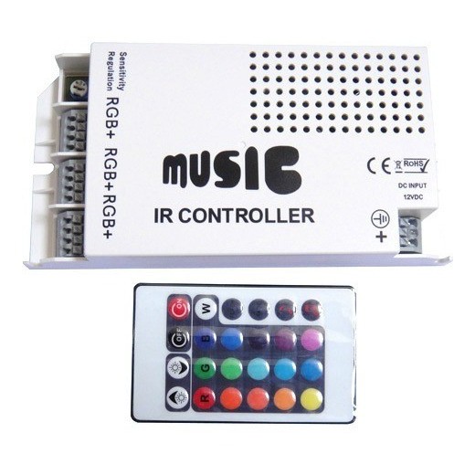 Ir Music Controller Sensivel Ao Som Para Fitas De Led Rgb