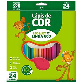 Lapis De Cor Eco Sextavado Leo&leo 24 Cores