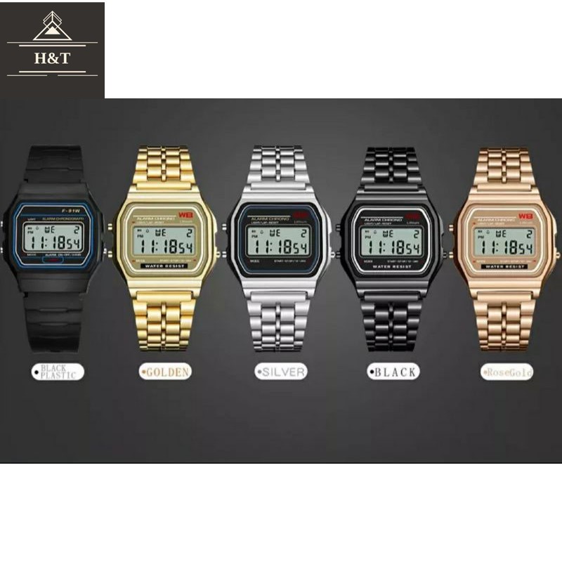 Relógio Retrô Vintagem Unissex metal digital feminino e masculino