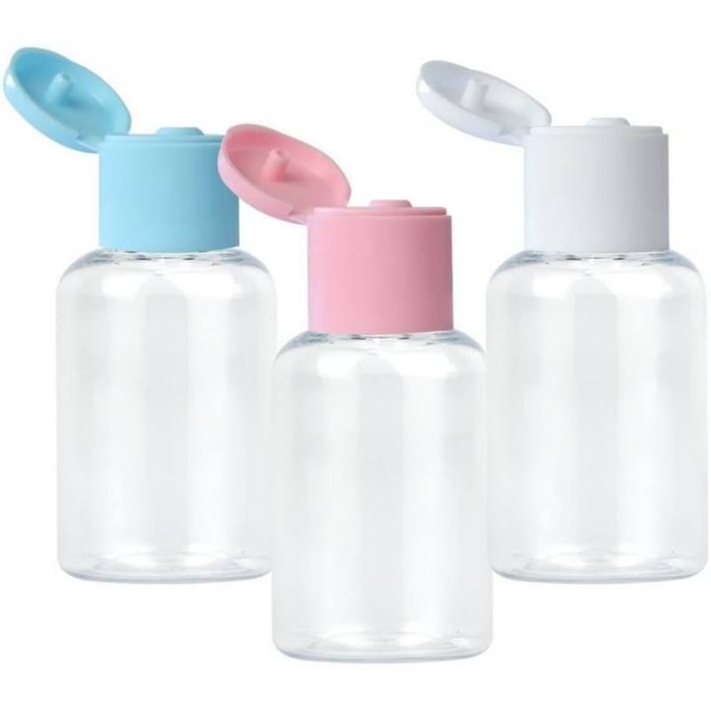 50 Frascos Pet Promoção com tampa Flip top para lembrancinhas brindes álcool gel, hidratante, sabonete líquido e muito mais