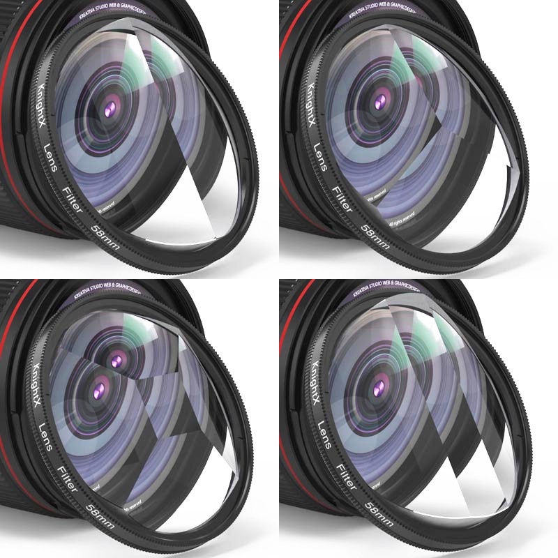 Filtro Prisma KnightX 49 52 55 58 67 77mm CPL UV Efeitos Especiais Fotografia Acessórios Lente filtre Câmera Do Telefone Móvel