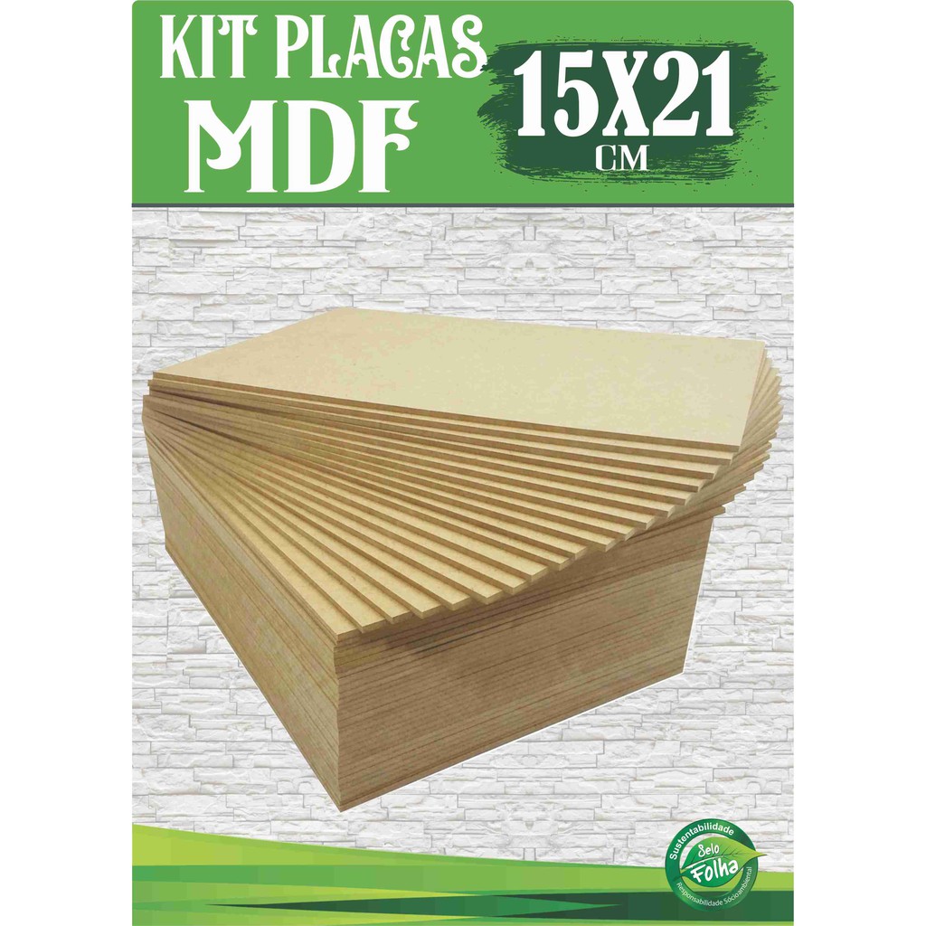 CHAPA EM MDF - 3MM - A5 - 15X21 ARTESANATO