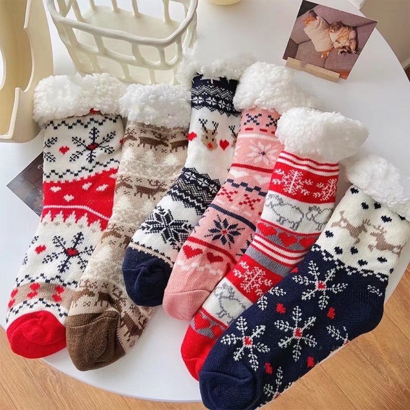 Kit 2 Meias Térmicas De Lã Adulto Forrada Femininas Masculinas Casal Inverno