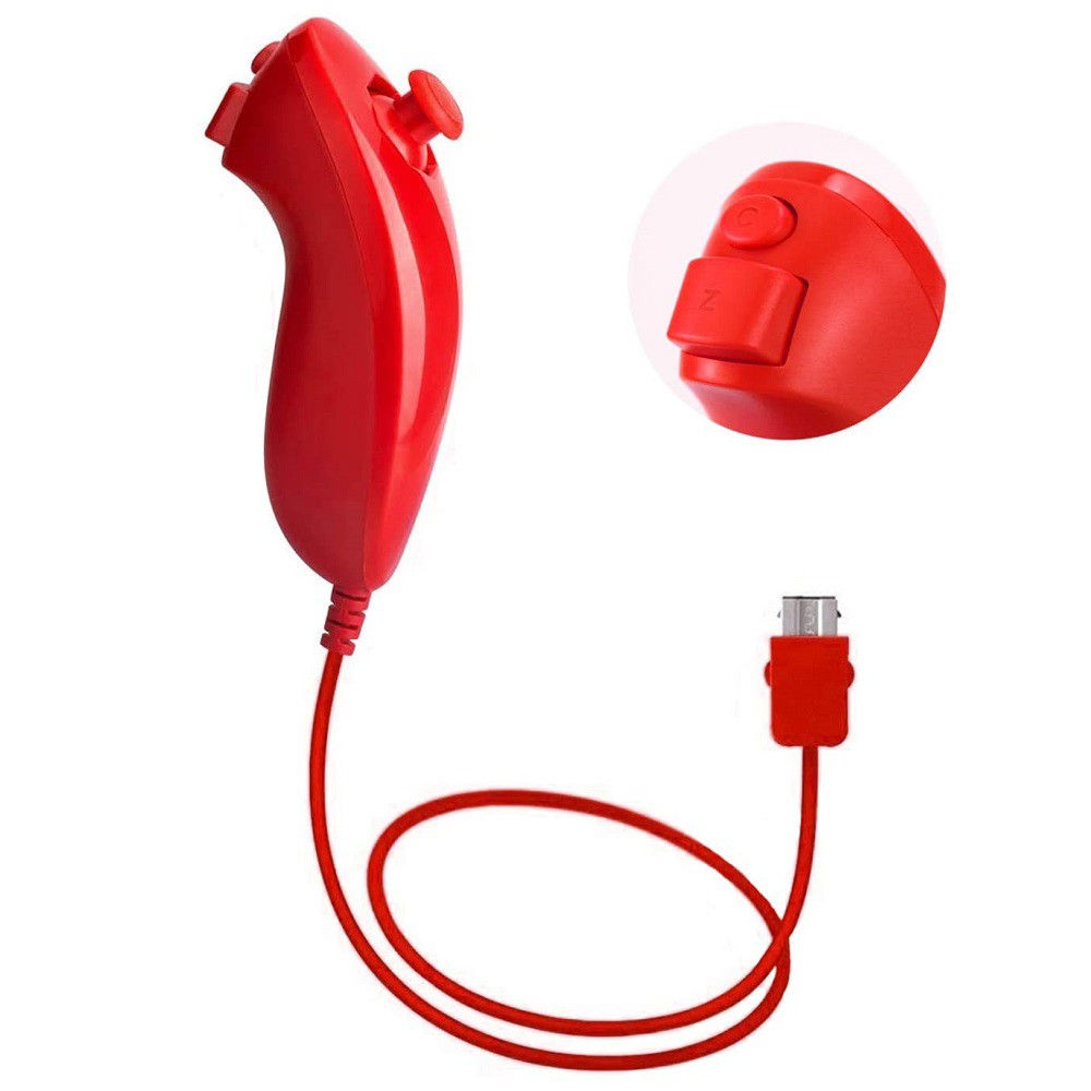 Controle Nunchuck Para Nintendo Wii E Wii U Vermelho