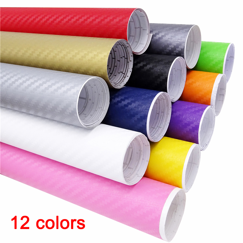 127cm X 10cm Adesivo De Carro 3D Fibra De Carbono Filme Vinil À Prova Dwaterproof Água Envoltório Do Decalques Para Auto