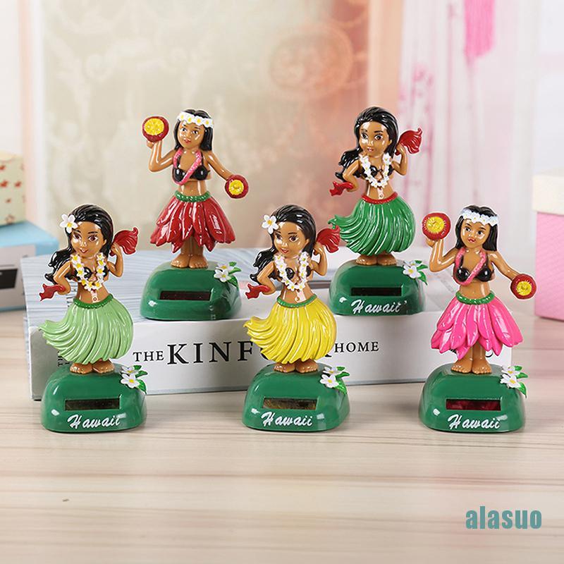 [alasuo] Carro Decoração Boneca Dançante Brinquedo De Energia Solar Havaiana Hula Girl Shaking Head