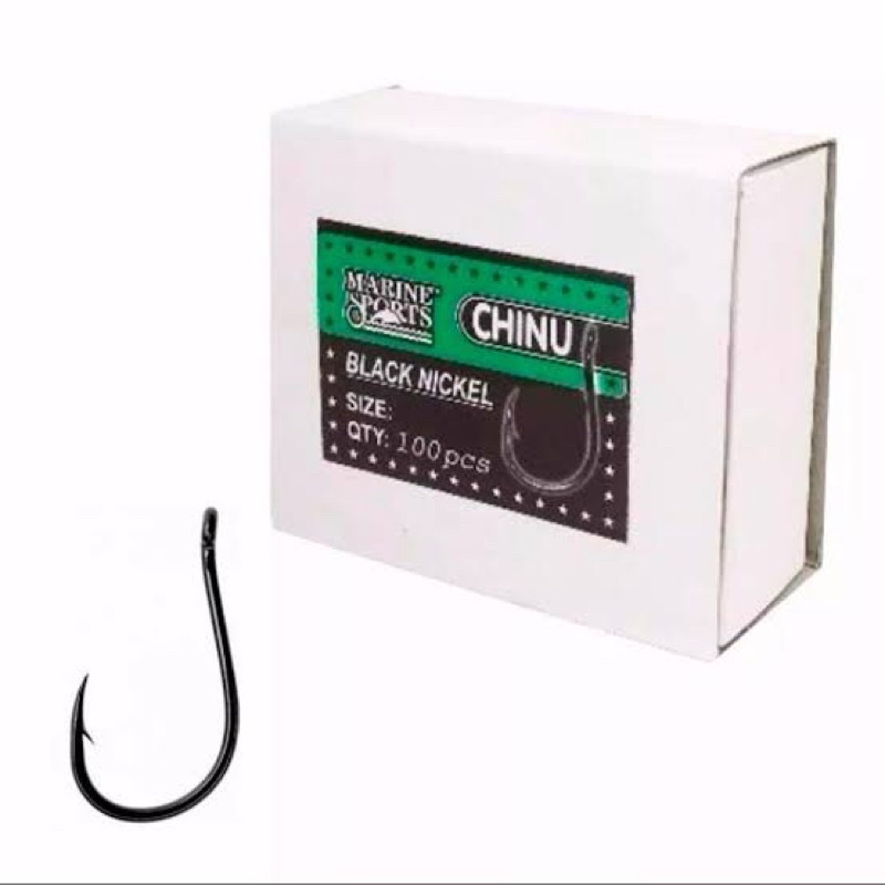 Anzol Chinu Black Marine Sports 2 ao 9 - Caixa com 100un