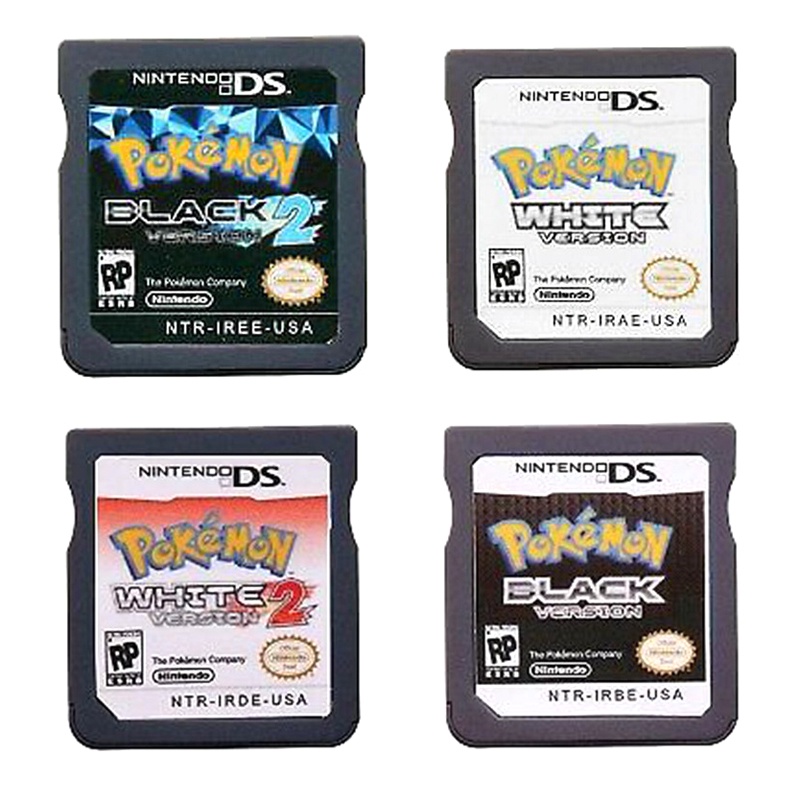 Cartão De Console De Cartucho De Jogo Pokemon Branco Preto Para Nintendo DS Black2 , Vídeo Game