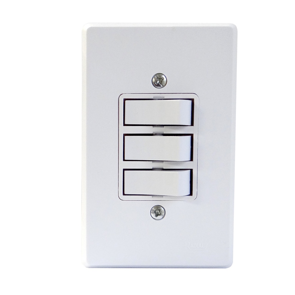 Interruptor 3 Teclas Simples Linha Gelo Radial