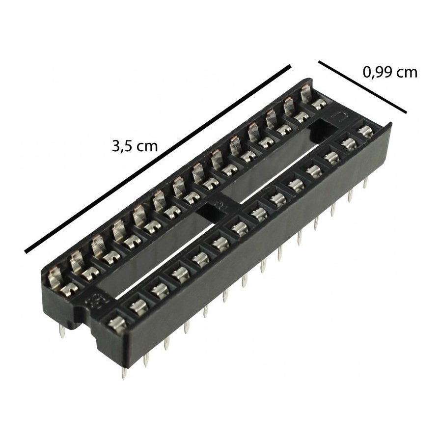 Soquete Para Ci 28 Pinos Atmega328 Arduino Pci - 05 Peças