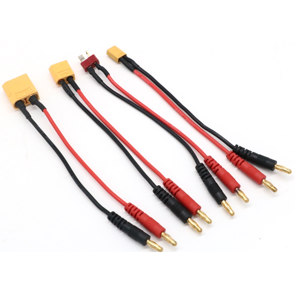 20CM XT30 XT60 XT90 T Cabo De Carga Do Plugue De Banana De 4,0mm Fio De Silicone Para Bateria Lipo