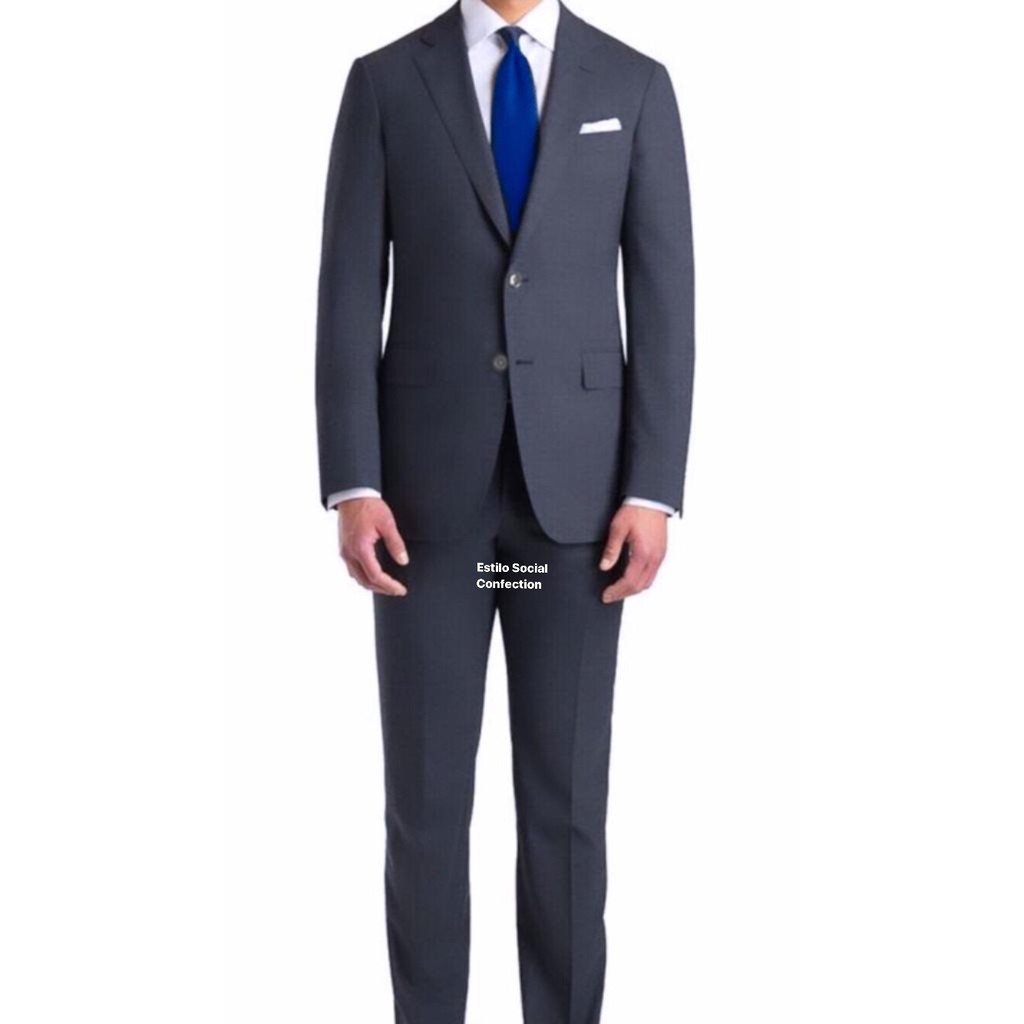 Terno Slim Fit Cinza Chumbo Promoção ( Paletó + Calça + Cabide )