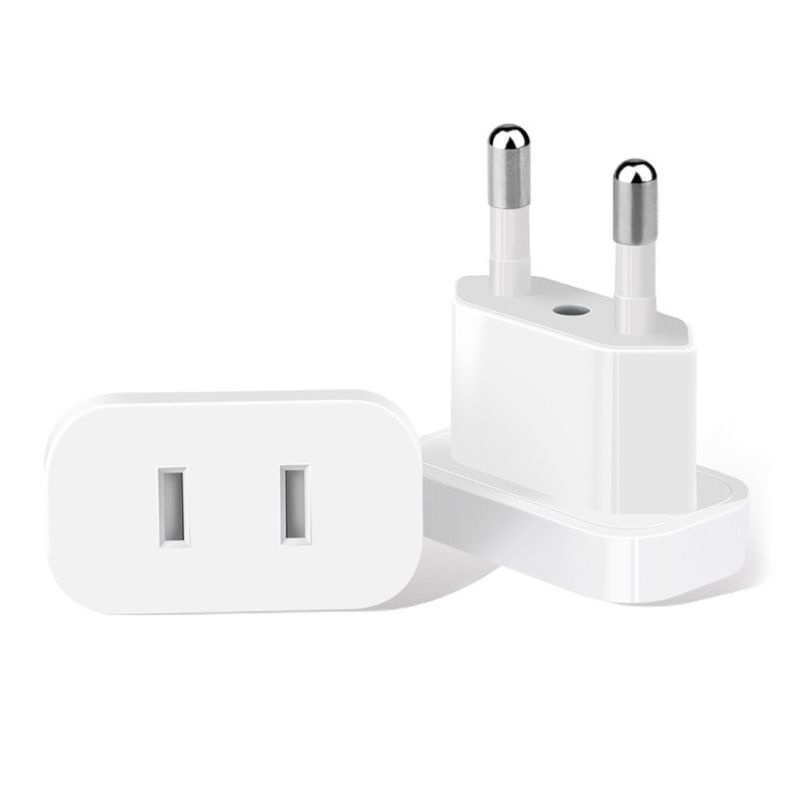 STE 4 0mm Adaptador Tomada Eua Para Europa BR Brasil Plug Converter Energia Viagem Americana Tomadas