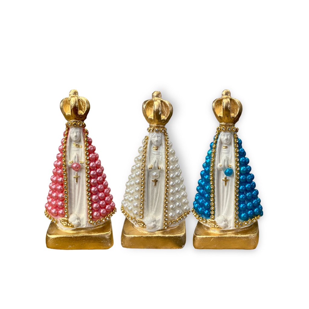 Imagem Nossa Senhora Aparecida Perola 10cm Gesso