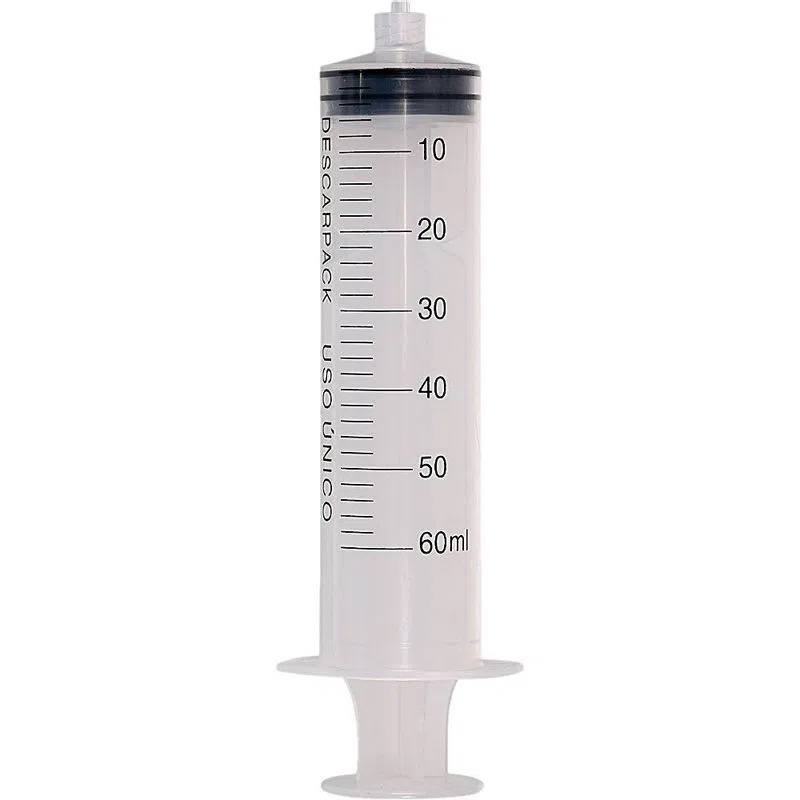 Kit 3 Seringas 60 ml Descartável - Luer Lock - Sem Agulha - Descarpack