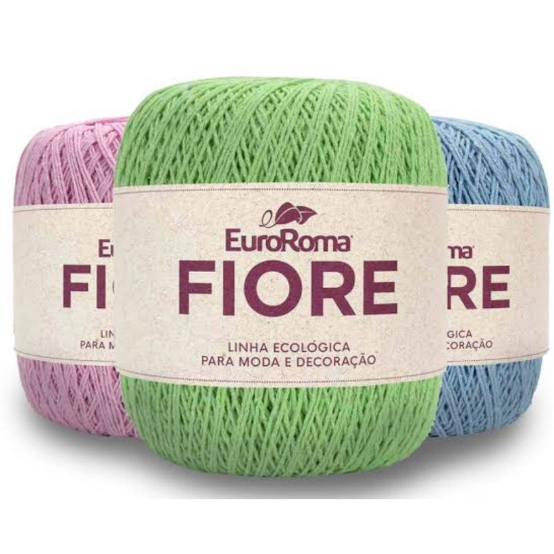 Linha Fiore número 2 da Euroroma, espessura compatível com fio Anne. Crochê, Tricô, Amigurumi.