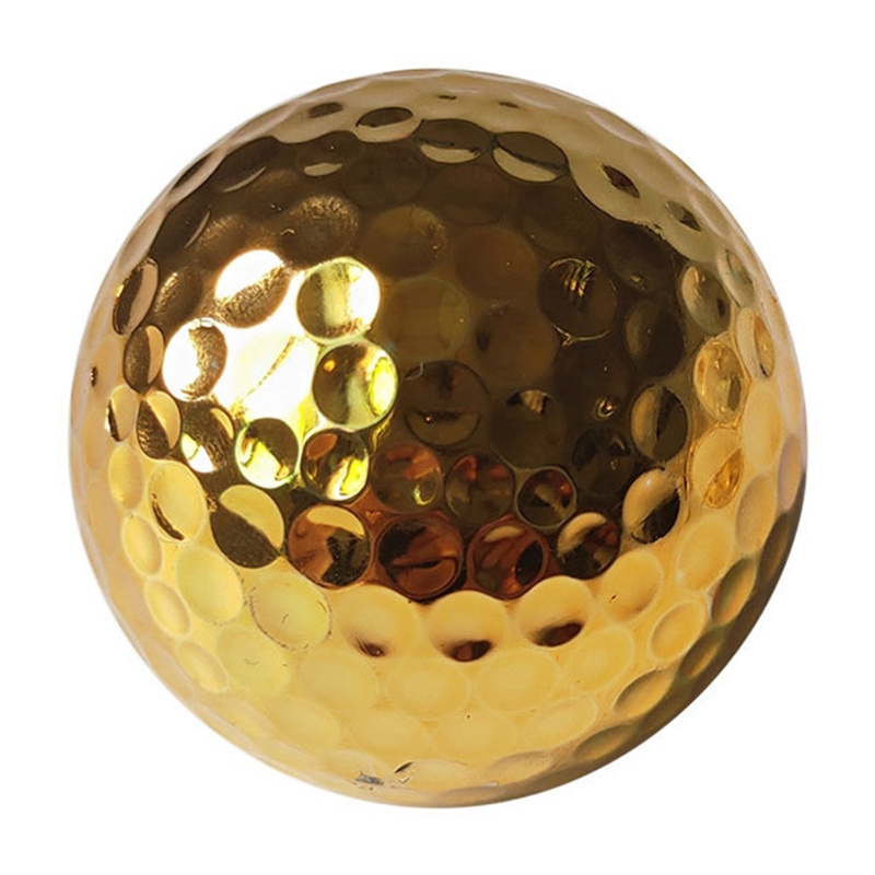 4 Bolas Golfe Banhadas A Ouro 26 Cm Para Treinamento Taco Balanço Interno E Externo Golfista