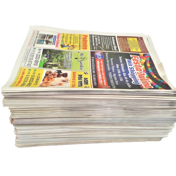 JORNAL NOVO S/ USO  LIMPO TAM. 56x32cm Papel, Embrulho, Artesanato, Jornal, Folha,  Tapete PET, PET