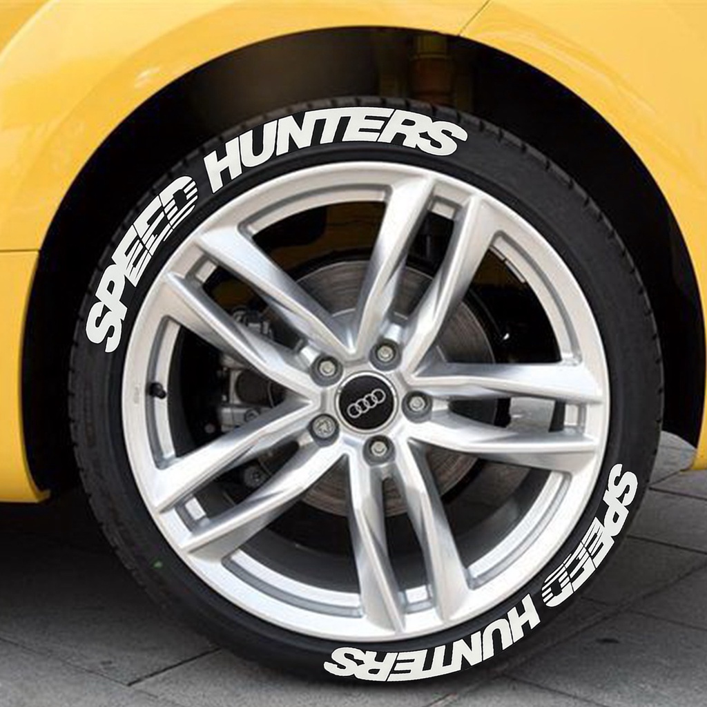 Speed HUNTERS 1 Conjunto De Letras De Pneus Adesivos De Carro Motocicleta Modificados 1 Roda