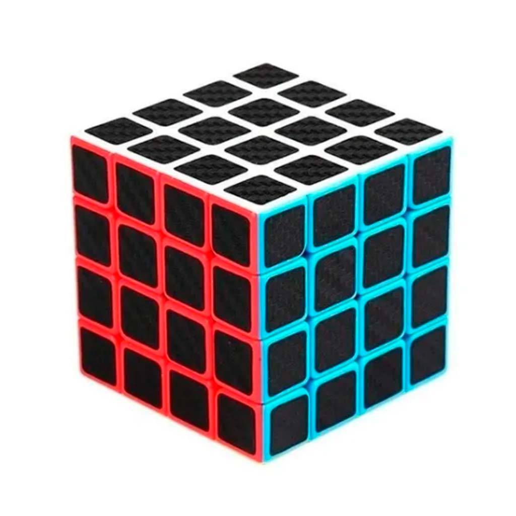 Cubo mágico colorido profissional carbon 4 x 4 x 4 cm brinquedo