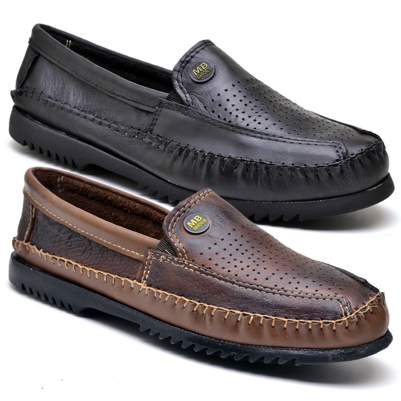1 Par de Sapato Masculino Mocassim Couro Legítimo Promoção