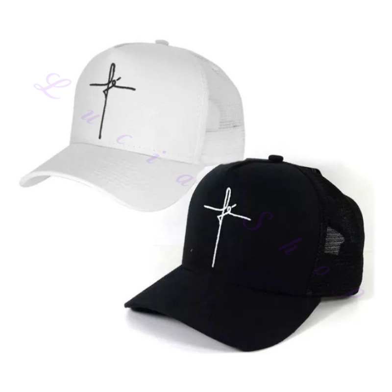 Boné Fé Aba Curva Trucker  Snapback Feminino Masculino Promoção barato