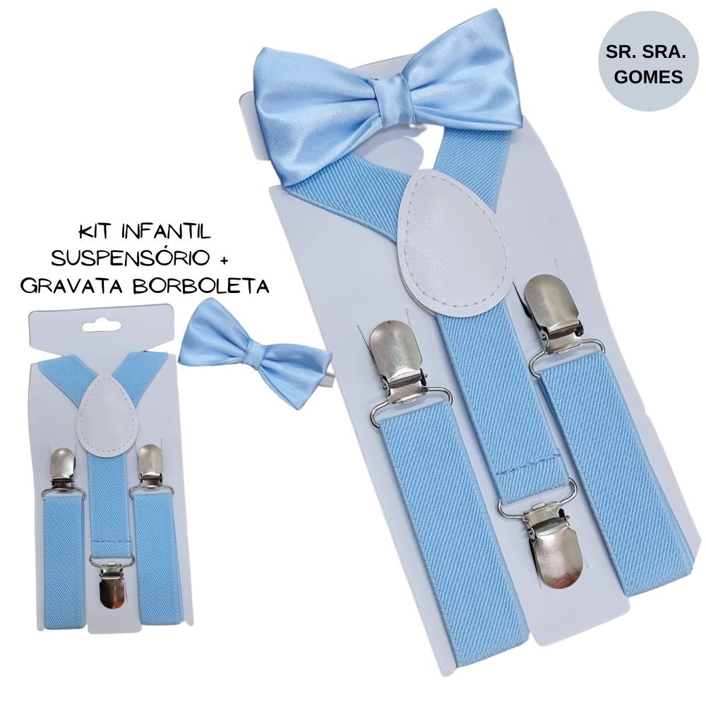 Kit Suspensório Infantil Azul Serenity