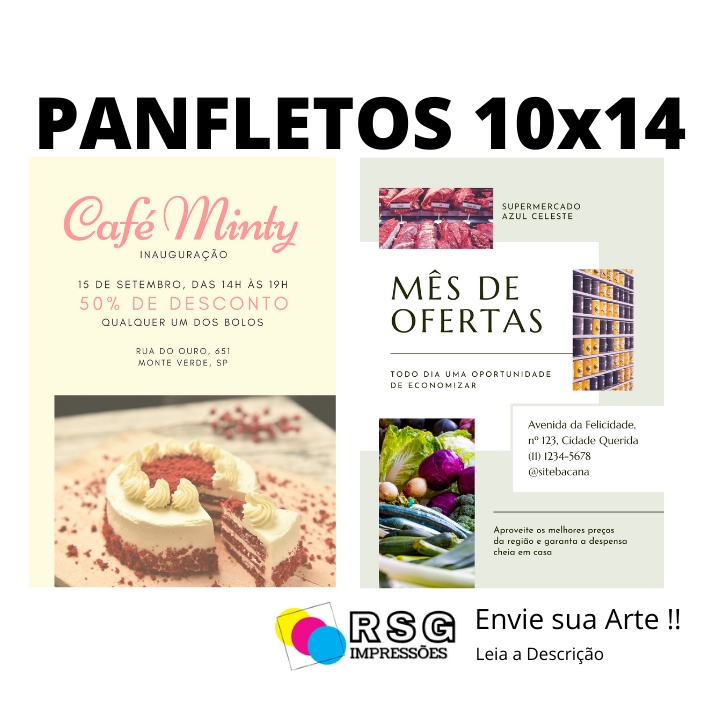 Panfletos 10x14 - Papel 75g