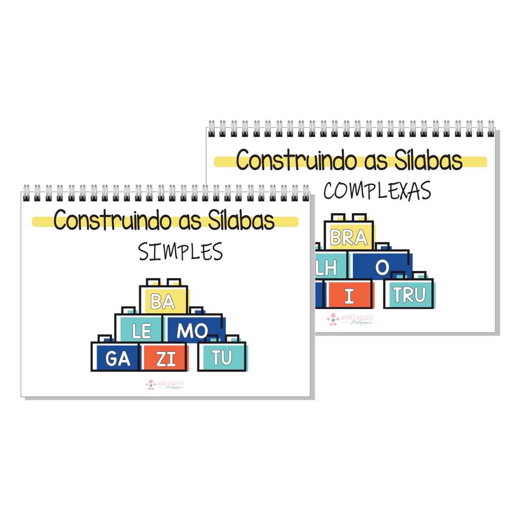 Kit 2 Livros - Construindo as Sílabas SIMPLES + Construindo as Sílabas COMPLEXAS