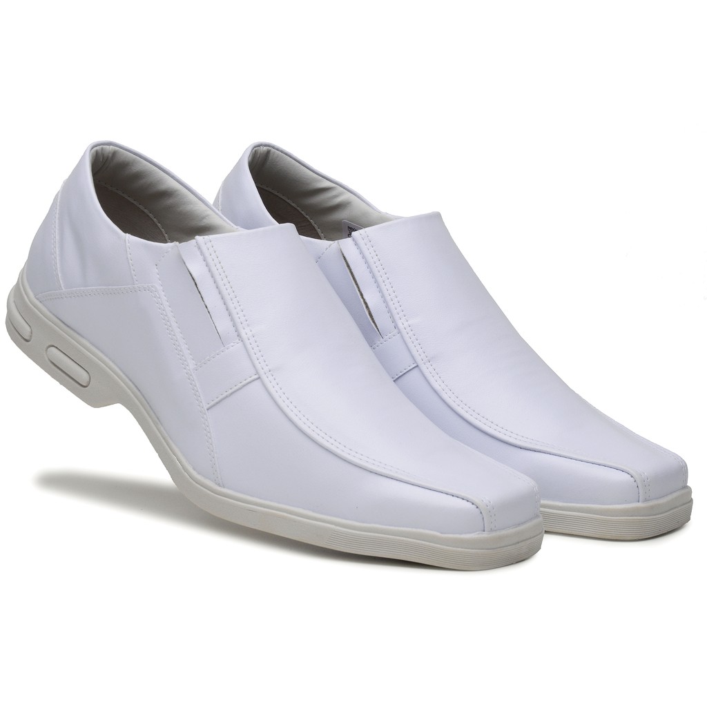 Sapato Branco Masculino Social Bertelli Original Confortável Enfermagem