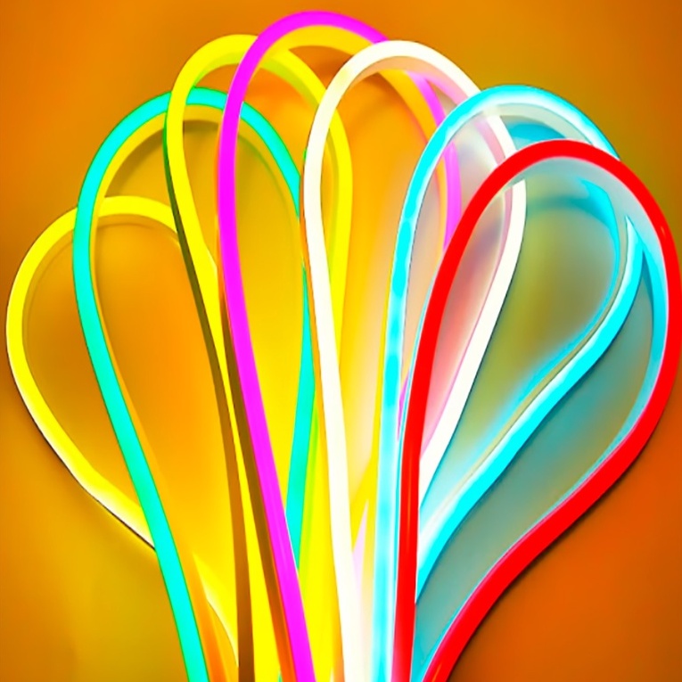 Fita de Led Mangueira Neon 5 Metros Alto Brilho Flexivel Siliconada IP65 Com ou Sem Fonte