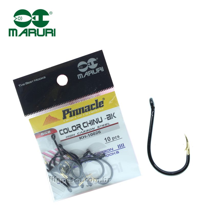 Anzol Pinnacle Color Chinu Black Nº 6 (2,00cm) - 10 Peças