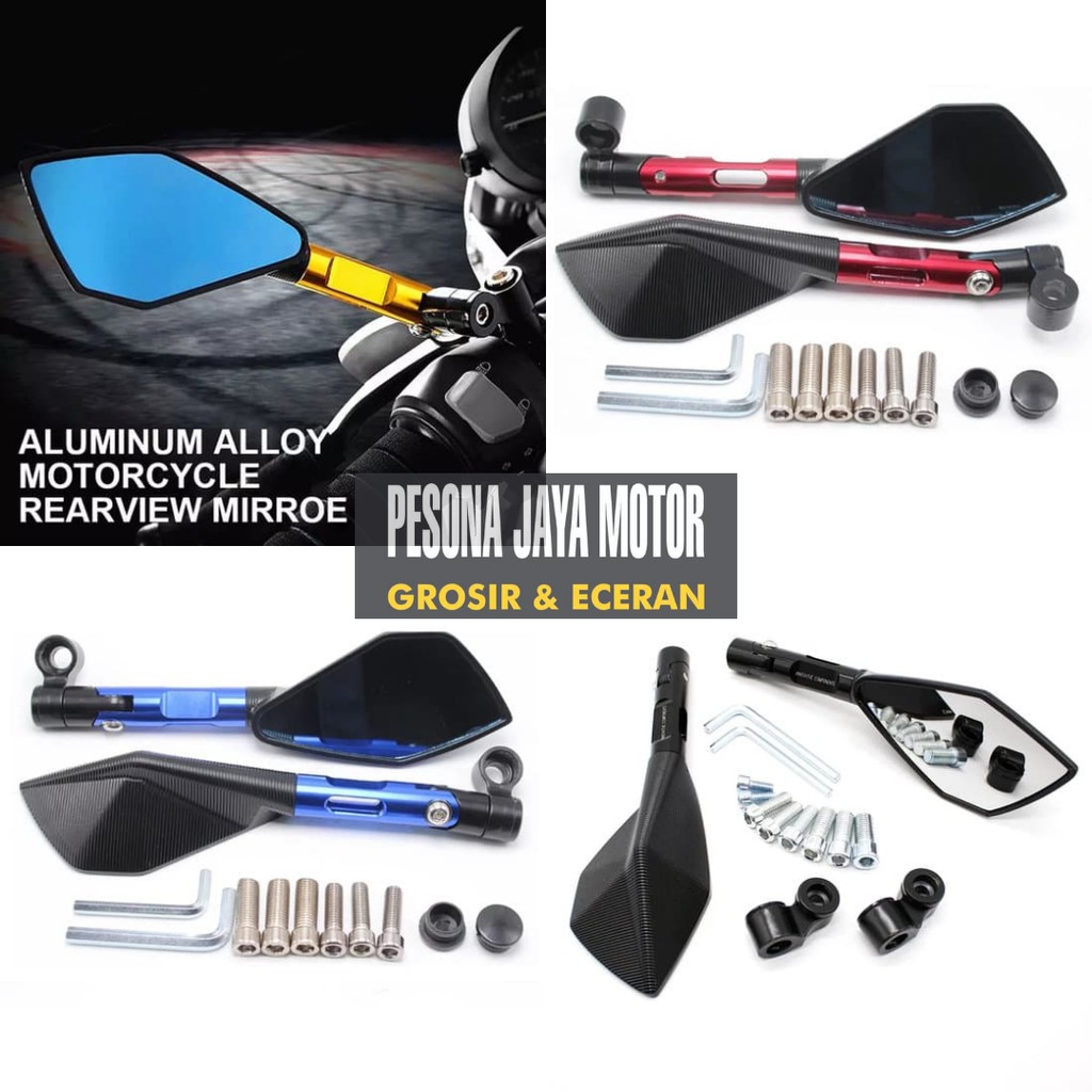 Espelhos Universais Tomok Para Nmax , Aerox , Pcx , Vario , Beat , Mio , Vixion , R15 , Cbr , Ninja E Outras Motocicleta
