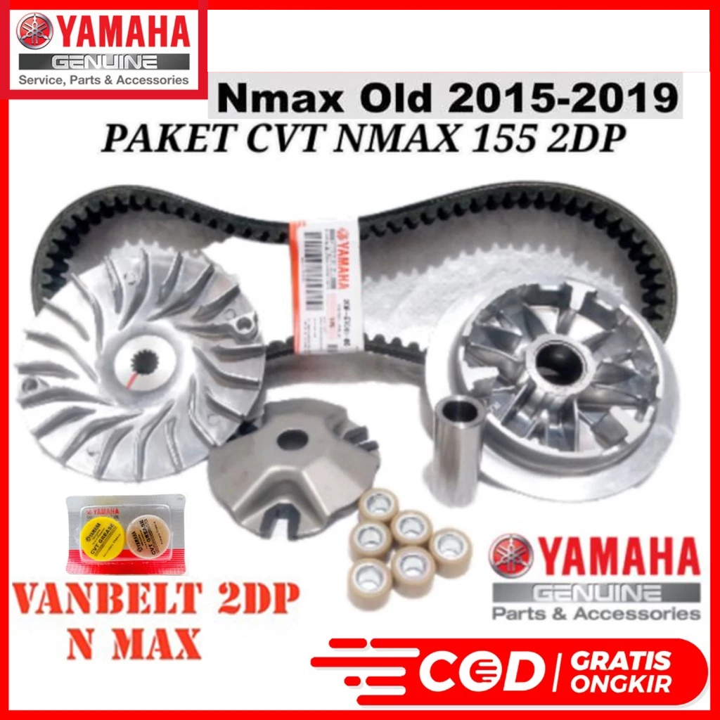 Pacote CVT VANBELT + Conjunto De Alojamento De Rolo + Ventilador YAMAHA N MAX NMAX LEXI LEXY 125 AEROX 2DP