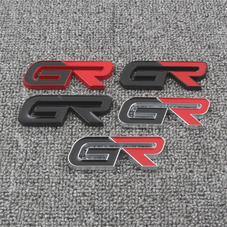 GR Sport Decal Front Hood Grille Emblem Badge for Toyota HV YARiS RZ RC RS Prius Lexus Harrier Camry RAV4 Trunk Stickers