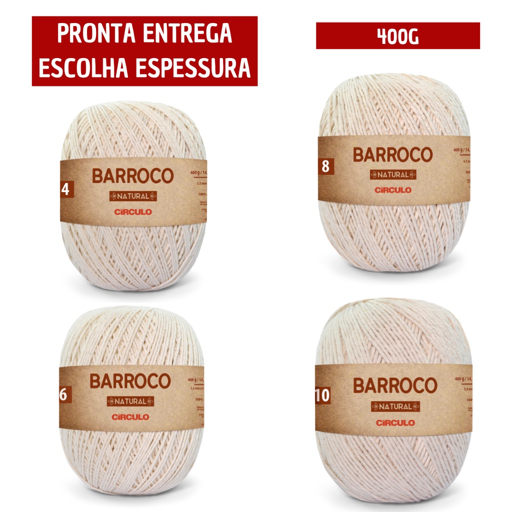 Barbante Barroco Natural - 400g