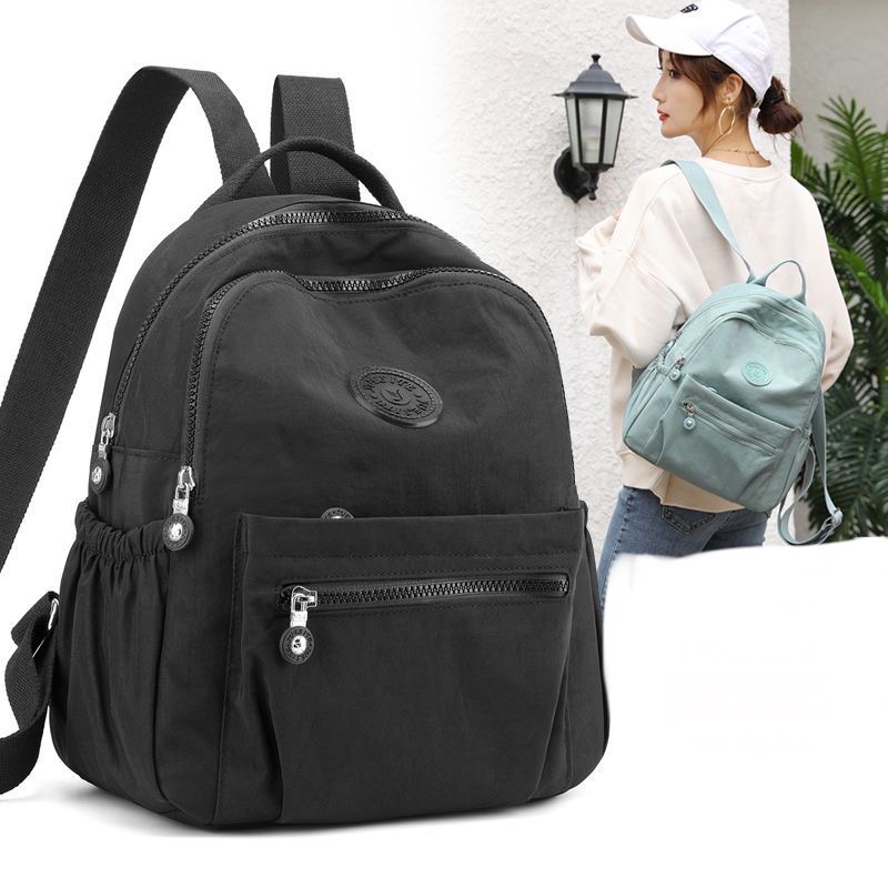 Mochila feminina nylon impermeável média casual 61502