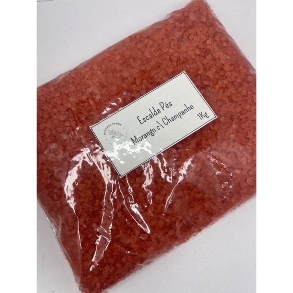 Escalda Pés Relaxante 1Kg Morango c/ Champanhe