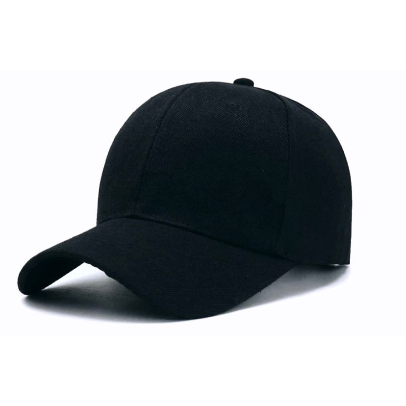 Boné Preto Branco Básico Liso Simples Aba Curva Ajustável Unissex Envio Imediato