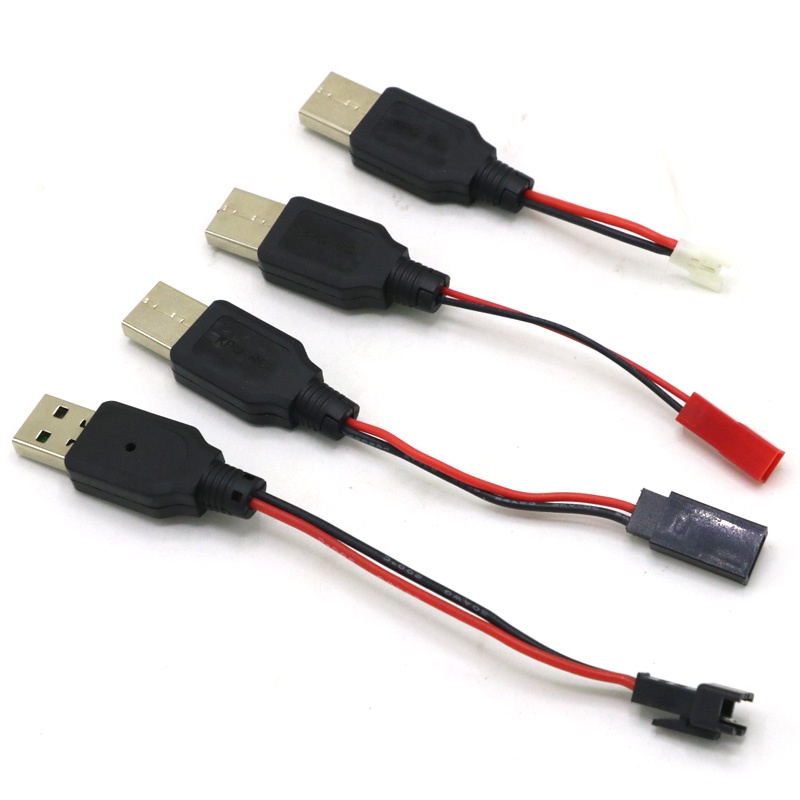 Carregamento RC USB Cabo Carregador De Bateria De Lítio De 3.7V Para JST/SM/futaba Plug Drone Quadcopter De 3Rc
