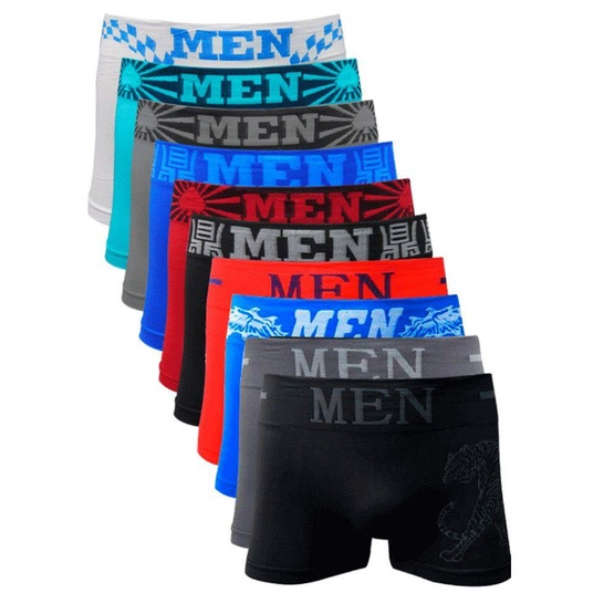 Kit 5 Cuecas Boxer Infantil Juvenil
