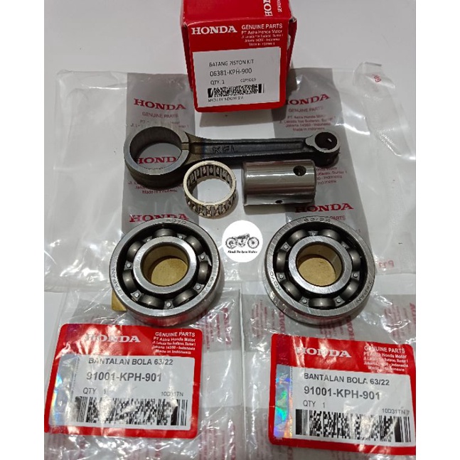 Haste De Pistão + Rolamento De Virabrequim Esquerdo E Direito 2 Peças 6322 Honda Kharisma Supra X 125 (KPH)