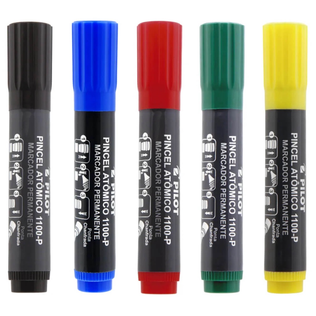 Caneta Marcador Permanente Pincel Atômico 1100-P Original Pilot Cores Especiais